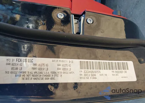 2016 Dodge Charger Sxt z USA, uszkodzony, nr VIN 2C3CDXHG0GH307576